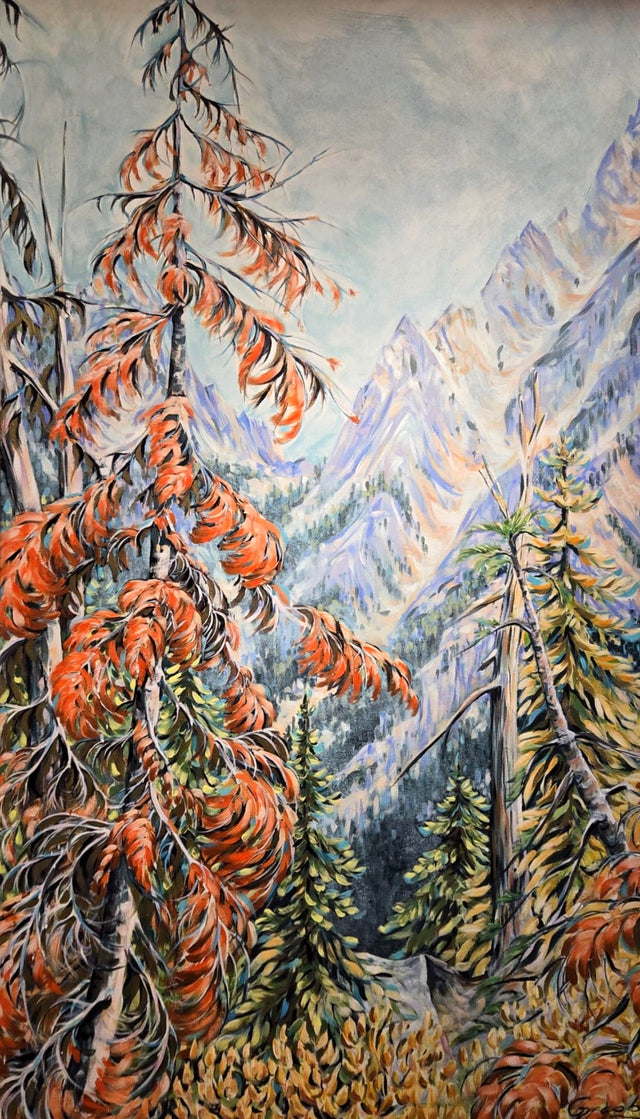 "Alpine Characters" | Original Acrylic painting by Teresa Grasby | 42"x72"
