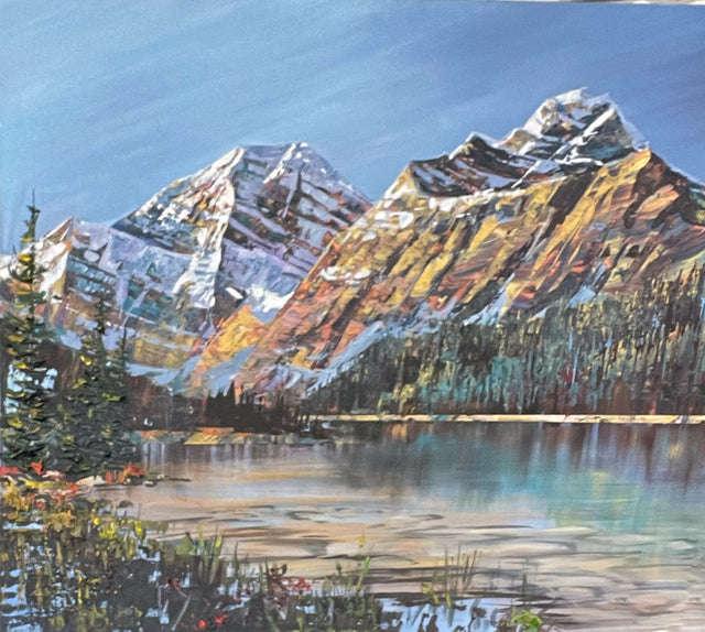 Mount Edith Cavell original mountain landscape painting by Teresa Grasby
