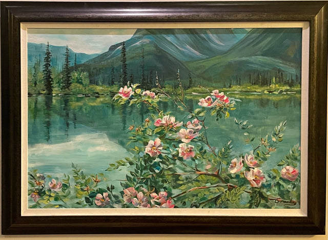"Alberta Rose" | 24"x36" | Original Acrylic Painting by Teresa Grasby