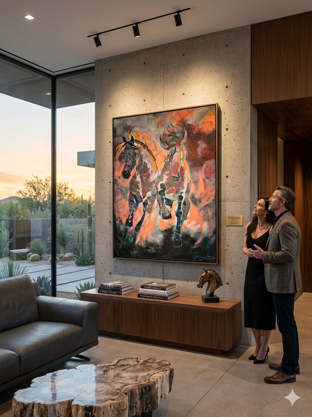 "Happy Horses" | 36" x 48 | Original Acrylic on Canvas Painting  by Teresa Grasby