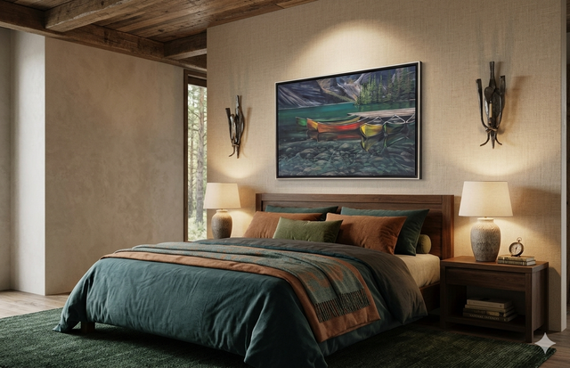 "Canoe Reflections" | Original Moraine Lake Painting by Teresa Grasby | 30"x48"