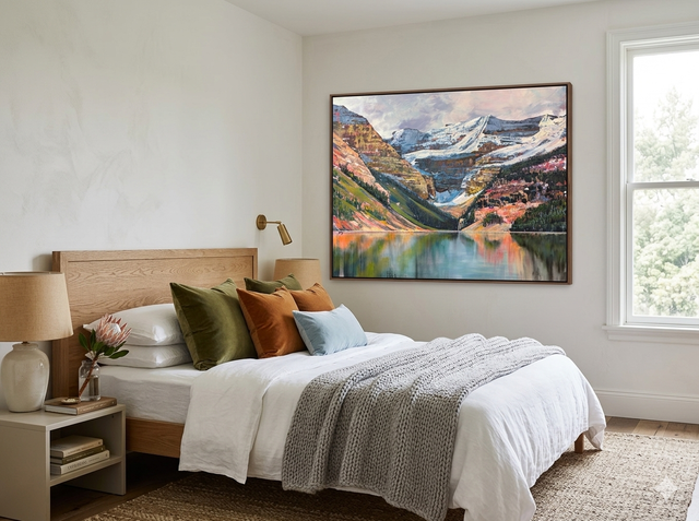 Lovely Lake Louise - Original Mountain Landscape Painting 30x40