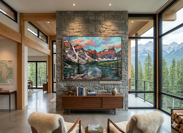 "Moraine Lake" | Original Mountain Landscape Painting by Teresa Grasby | 30"x40"