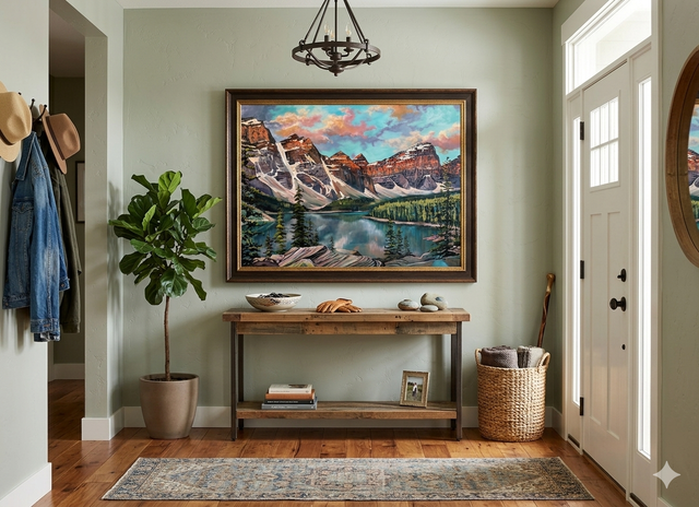 "Moraine Lake" | Original Mountain Landscape Painting by Teresa Grasby | 30"x40"