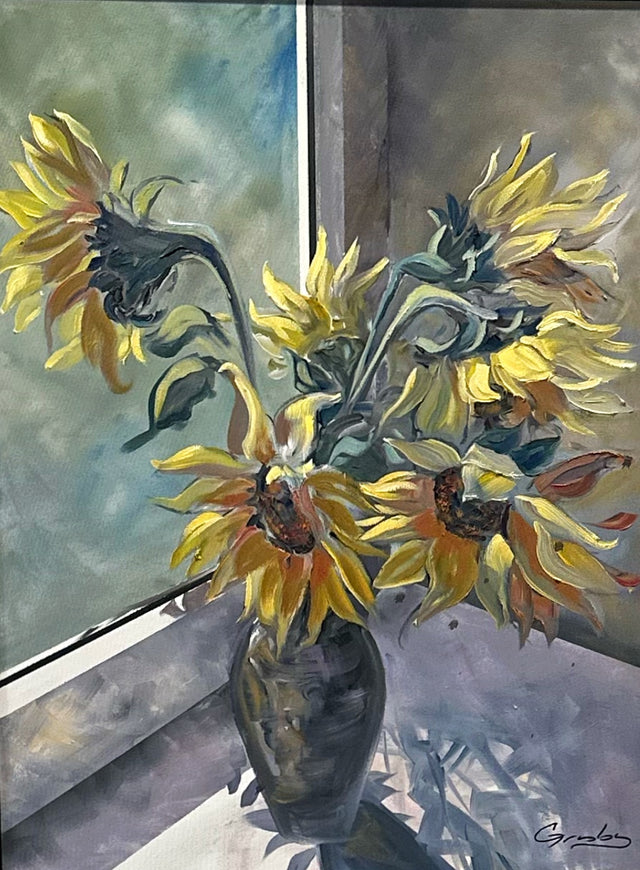 Sunflowers | 24 x 36 | Oil on Canvas by Teresa Grasby