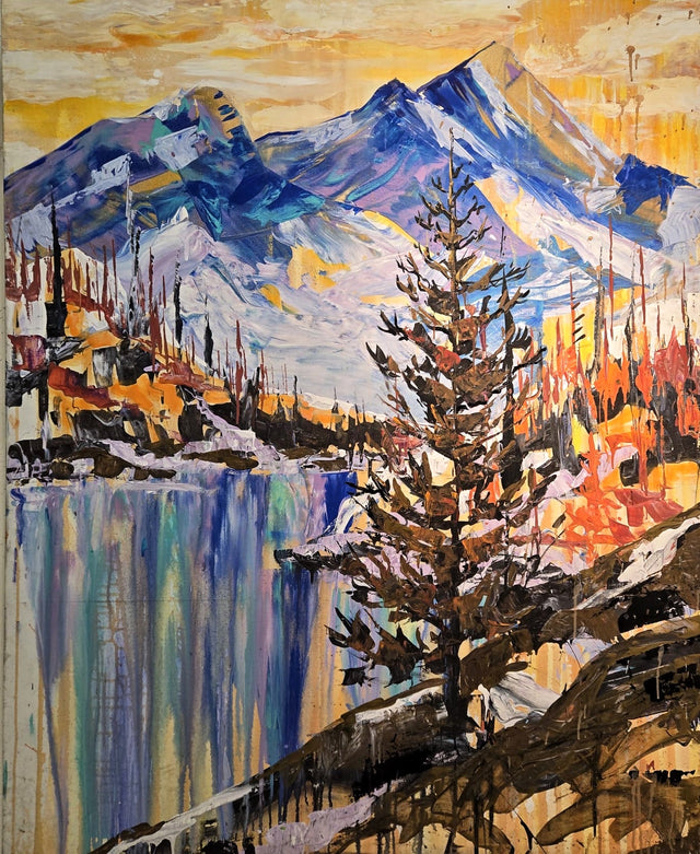 "Alpine Flow" | Original Acrylic Painting by Teresa Grasby | 48" x 60"