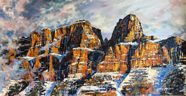 Castle in the Sky - Original Castle Mountain Painting 30x60