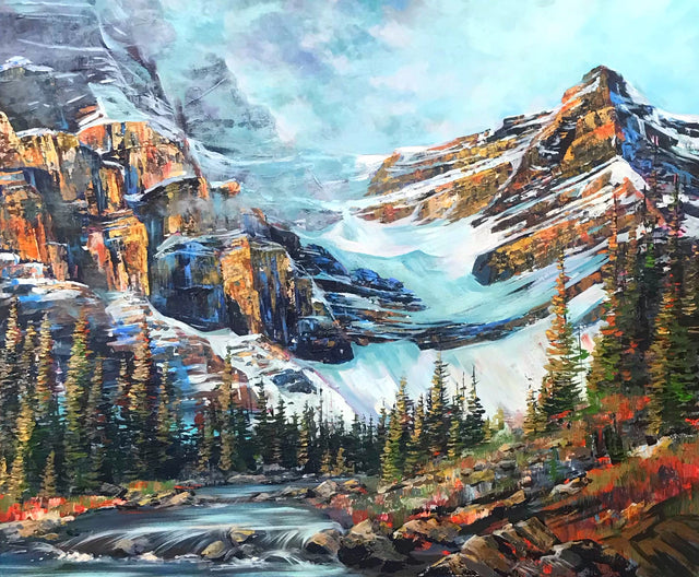 Mountain Majesty III - 48x60 Original Acrylic Painting by Teresa Grasby