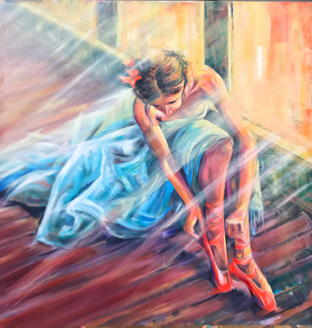 Final Preparations original acrylic painting by Teresa Grasby