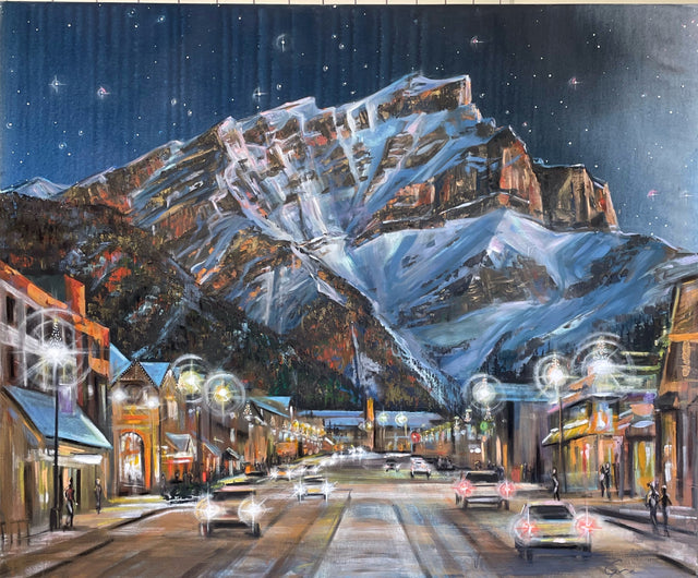 "Morning under Cascade" | SOLD | Original Acrylic Painting by Teresa Grasby | 40" x 48"