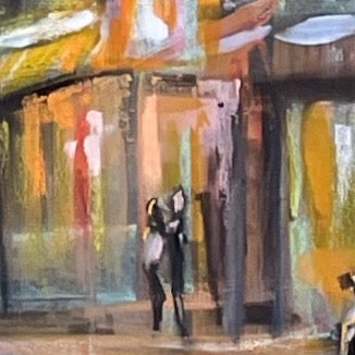 "Morning under Cascade" | SOLD | Original Acrylic Painting by Teresa Grasby | 40" x 48"