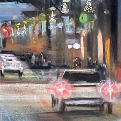 "Morning under Cascade" | SOLD | Original Acrylic Painting by Teresa Grasby | 40" x 48"