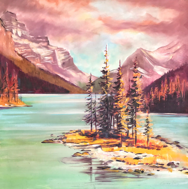 "Maligne Lake"   32" x 32"